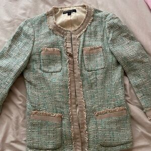 Lafayette 148 New York Mint Tweed Blazer